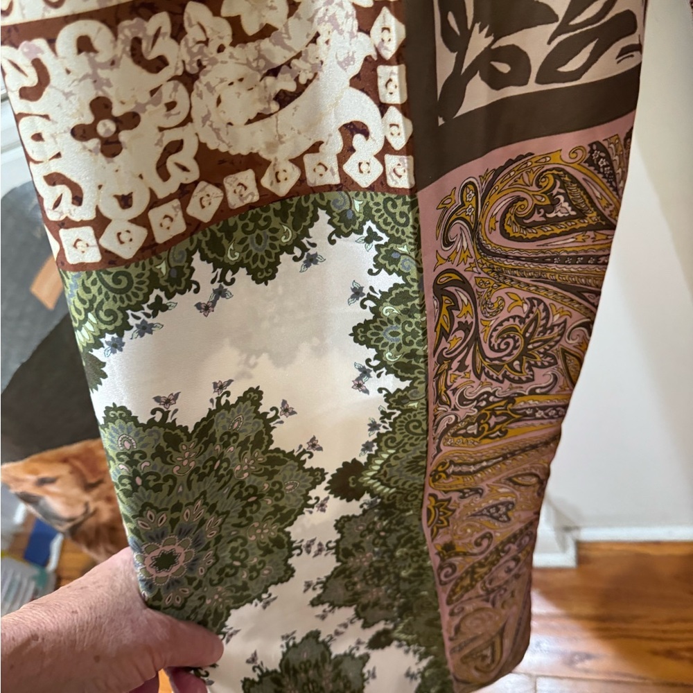 Zara Multicolor Paisley and Floral Fabric Pants - Picture 4 of 7